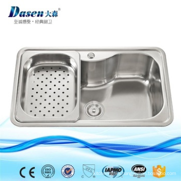 HOT SALE DEEP DRAWN IRREGULAR SHAPE TABLE TOP STAINLESS STEEL WATER KITCHEN SINK